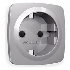 Накладка для розетки с заземлением и со шторками ambrella volt quant op5070